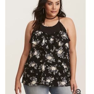 Torrid size 2 floral high neck tank